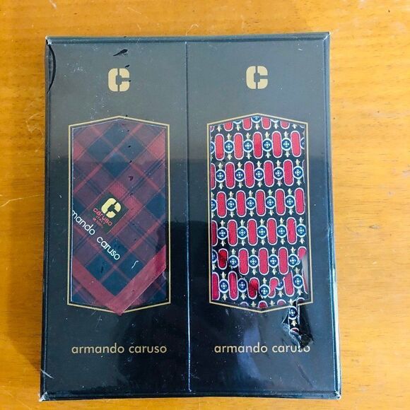 Armando Caruso Neck Tie Diamond Checkered Set - Picture 1 of 2